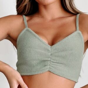 Mable Sage Crop Sweater Top NWOT Size Medium